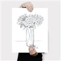 Picture of Drawing Flower VI _GroupedProduct_Rectangle_Portrait_Canvas_