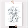 Picture of Drawing Flower V _GroupedProduct_Rectangle_Portrait_Canvas_