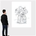Picture of Drawing Flower V _GroupedProduct_Rectangle_Portrait_Canvas_