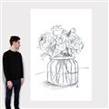 Picture of Drawing Flower V _GroupedProduct_Rectangle_Portrait_Canvas_