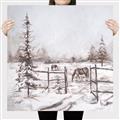 Picture of Animal in winter _GroupedProduct_Square_Canvas_