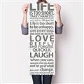 Picture of Life Is Too Short I _GroupedProduct_Panel_Portrait_Canvas_