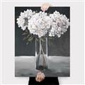 Picture of White Hydrangea jar _GroupedProduct_Rectangle_Portrait_Canvas_