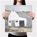 Picture of Barn with fence _GroupedProduct_Square_Canvas_