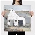 Picture of Barn with fence _GroupedProduct_Square_Canvas_