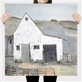 Picture of Barn with fence _GroupedProduct_Square_Canvas_
