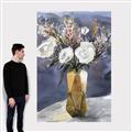 Picture of White Flower In Vase II _GroupedProduct_Rectangle_Portrait_Canvas_