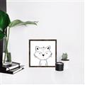 Picture of Sketch Aminal VI _GroupedProduct_Square_Canvas_Framed_