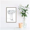 Picture of Drawing Flower VI _GroupedProduct_Rectangle_Portrait_Canvas_Framed_