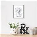 Picture of Drawing Flower V _GroupedProduct_Rectangle_Portrait_Canvas_Framed_