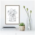 Picture of Drawing Flower V _GroupedProduct_Rectangle_Portrait_Canvas_Framed_