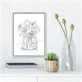 Picture of Drawing Flower V _GroupedProduct_Rectangle_Portrait_Canvas_Framed_