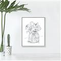 Picture of Drawing Flower V _GroupedProduct_Rectangle_Portrait_Canvas_Framed_