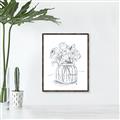 Picture of Drawing Flower V _GroupedProduct_Rectangle_Portrait_Canvas_Framed_