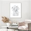 Picture of Drawing Flower V _GroupedProduct_Rectangle_Portrait_Canvas_Framed_
