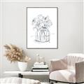 Picture of Drawing Flower V _GroupedProduct_Rectangle_Portrait_Canvas_Framed_