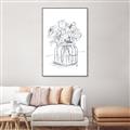 Picture of Drawing Flower V _GroupedProduct_Rectangle_Portrait_Canvas_Framed_
