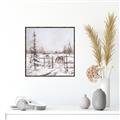 Picture of Animal in winter _GroupedProduct_Square_Canvas_Framed_