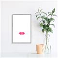 Picture of Red Lip _GroupedProduct_Rectangle_Portrait_Canvas_Framed_