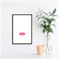 Picture of Red Lip _GroupedProduct_Rectangle_Portrait_Canvas_Framed_