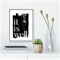 Picture of It is Well black background _GroupedProduct_Rectangle_Portrait_Canvas_Framed_