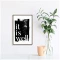 Picture of It is Well black background _GroupedProduct_Rectangle_Portrait_Canvas_Framed_