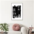 Picture of It is Well black background _GroupedProduct_Rectangle_Portrait_Canvas_Framed_