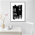 Picture of It is Well black background _GroupedProduct_Rectangle_Portrait_Canvas_Framed_