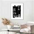 Picture of It is Well black background _GroupedProduct_Rectangle_Portrait_Canvas_Framed_