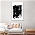 Picture of It is Well black background _GroupedProduct_Rectangle_Portrait_Canvas_Framed_