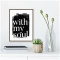 Picture of With My Soul black background _GroupedProduct_Rectangle_Portrait_Canvas_Framed_