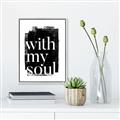 Picture of With My Soul black background _GroupedProduct_Rectangle_Portrait_Canvas_Framed_