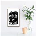 Picture of With My Soul black background _GroupedProduct_Rectangle_Portrait_Canvas_Framed_