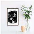 Picture of With My Soul black background _GroupedProduct_Rectangle_Portrait_Canvas_Framed_