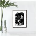 Picture of With My Soul black background _GroupedProduct_Rectangle_Portrait_Canvas_Framed_