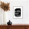 Picture of With My Soul black background _GroupedProduct_Rectangle_Portrait_Canvas_Framed_