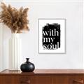 Picture of With My Soul black background _GroupedProduct_Rectangle_Portrait_Canvas_Framed_
