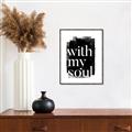 Picture of With My Soul black background _GroupedProduct_Rectangle_Portrait_Canvas_Framed_