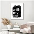 Picture of With My Soul black background _GroupedProduct_Rectangle_Portrait_Canvas_Framed_
