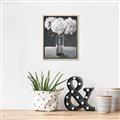 Picture of White Hydrangea jar _GroupedProduct_Rectangle_Portrait_Canvas_Framed_