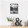 Picture of White Hydrangea jar _GroupedProduct_Rectangle_Portrait_Canvas_Framed_