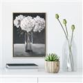 Picture of White Hydrangea jar _GroupedProduct_Rectangle_Portrait_Canvas_Framed_