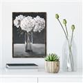 Picture of White Hydrangea jar _GroupedProduct_Rectangle_Portrait_Canvas_Framed_