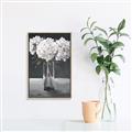 Picture of White Hydrangea jar _GroupedProduct_Rectangle_Portrait_Canvas_Framed_