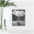 Picture of White Hydrangea jar _GroupedProduct_Rectangle_Portrait_Canvas_Framed_