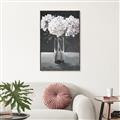Picture of White Hydrangea jar _GroupedProduct_Rectangle_Portrait_Canvas_Framed_