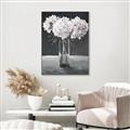 Picture of White Hydrangea jar _GroupedProduct_Rectangle_Portrait_Canvas_Framed_