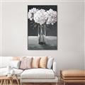 Picture of White Hydrangea jar _GroupedProduct_Rectangle_Portrait_Canvas_Framed_