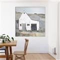 Picture of Barn with fence _GroupedProduct_Square_Canvas_Framed_