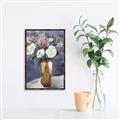Picture of White Flower In Vase II _GroupedProduct_Rectangle_Portrait_Canvas_Framed_